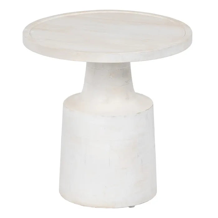 AUXILIARY TABLE WHITE MANGO WOOD ROOM 45 X 45 X 45 CM