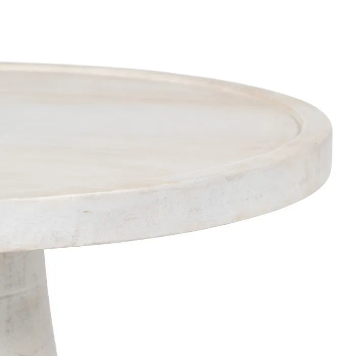 AUXILIARY TABLE WHITE MANGO WOOD ROOM 45 X 45 X 45 CM