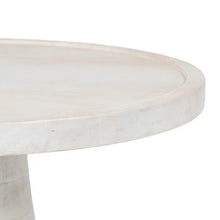 Cargar imagen en el visor de la galería, AUXILIARY TABLE WHITE MANGO WOOD ROOM 45 X 45 X 45 CM