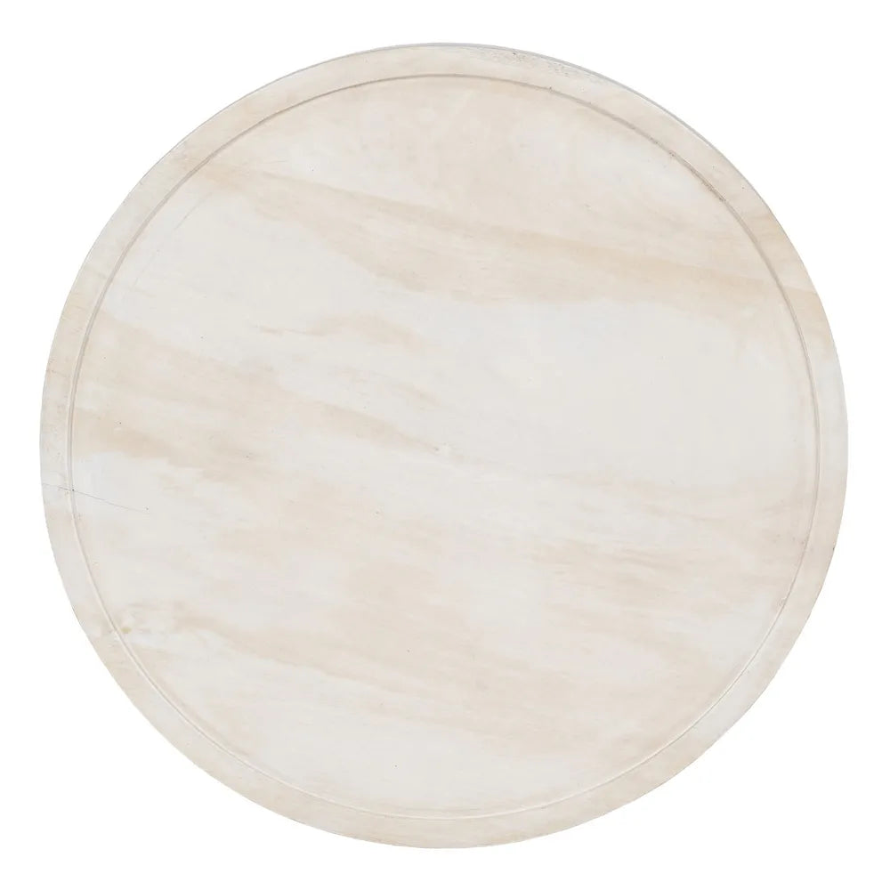 AUXILIARY TABLE WHITE MANGO WOOD ROOM 45 X 45 X 45 CM