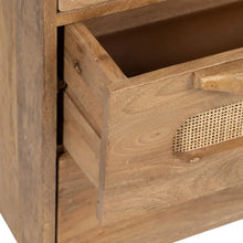 Cargar imagen en el visor de la galería, NATURAL WOOD-RATTAN AUXILIARY FURNITURE 80 X 40 X 77 CM