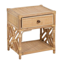 Load image into Gallery viewer, LITTLE BED SIDE TABLE RATTAN BEDROOM 45 X 35 X 50 CM