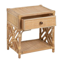 Load image into Gallery viewer, LITTLE BED SIDE TABLE RATTAN BEDROOM 45 X 35 X 50 CM