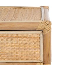 Load image into Gallery viewer, LITTLE BED SIDE TABLE RATTAN BEDROOM 45 X 35 X 50 CM