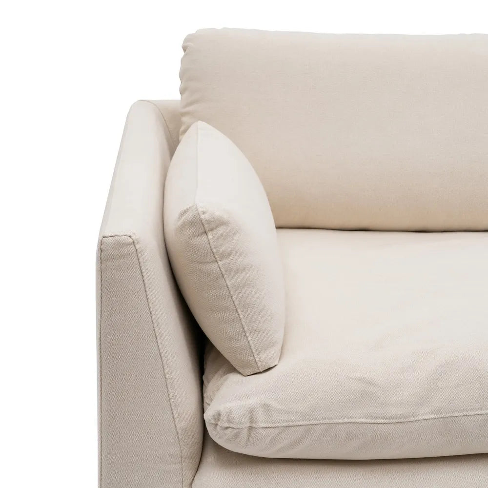 2-SEATER SOFA BEIGE FABRIC 194 X 100 X 94 CM