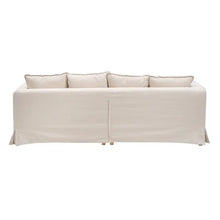 Load image into Gallery viewer, 4 SEATER SOFA BEIGE FABRIC ROOM 253 X 107 X 92 CM