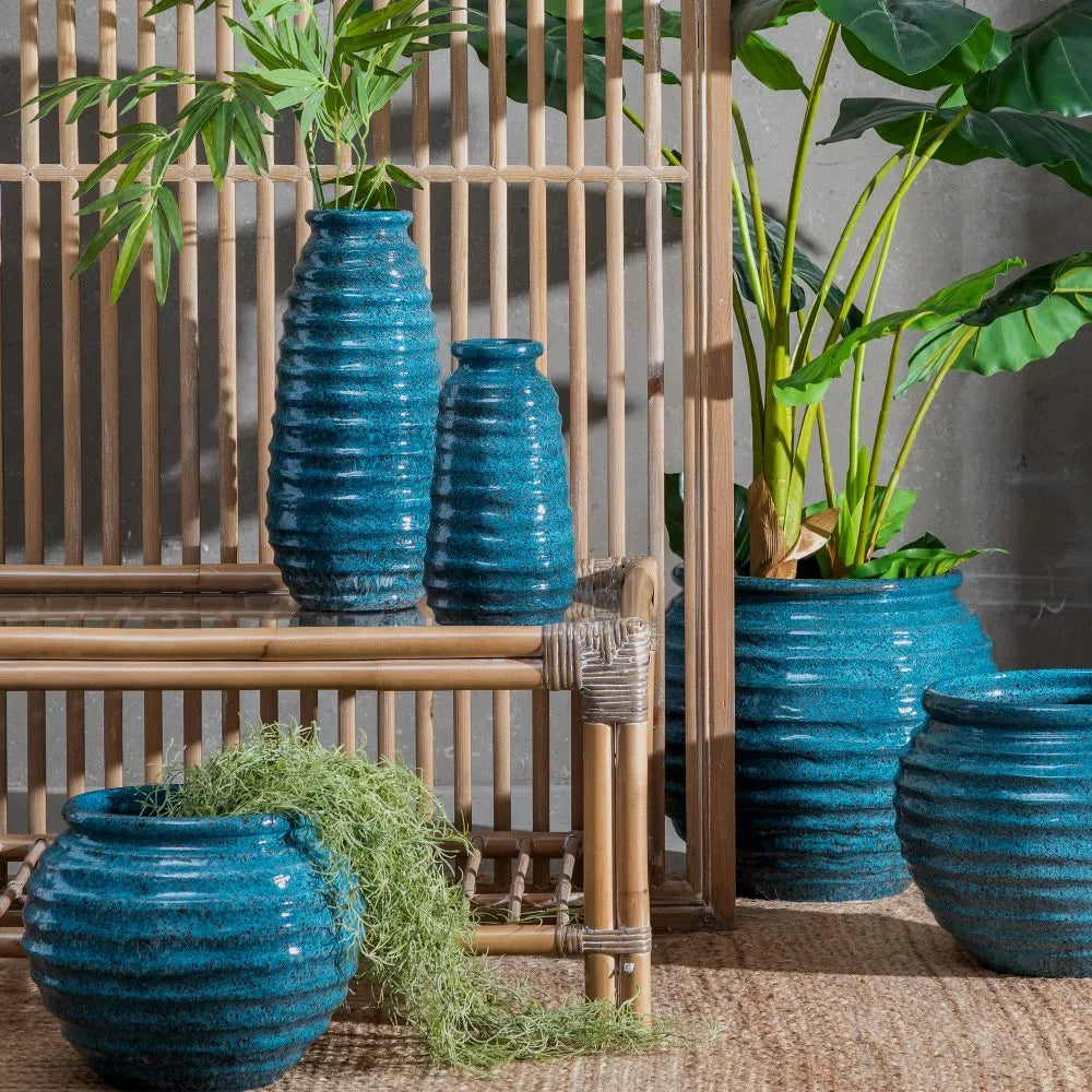 BLUE VASE CERAMICS 16 X 16 X 40 CM