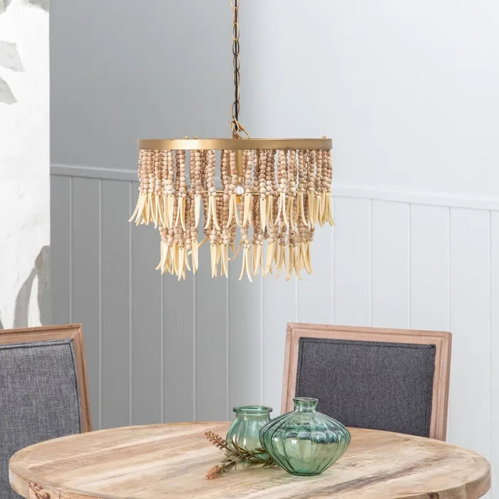 NATURAL BEADS CEILING LAMP 40 X 40 X 29 CM