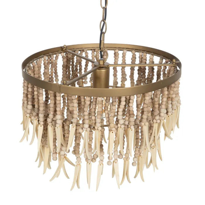 NATURAL BEADS CEILING LAMP 40 X 40 X 29 CM