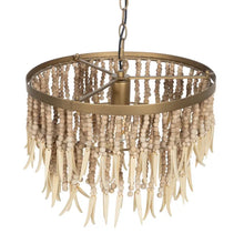 Load image into Gallery viewer, NATURAL BEADS CEILING LAMP 40 X 40 X 29 CM