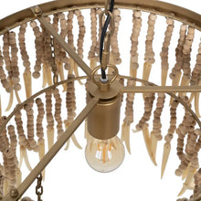 Load image into Gallery viewer, NATURAL BEADS CEILING LAMP 40 X 40 X 29 CM