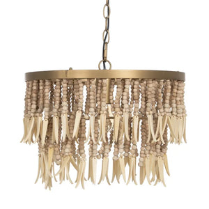 NATURAL BEADS CEILING LAMP 40 X 40 X 29 CM