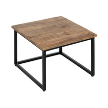 Cargar imagen en el visor de la galería, S/2 NATURAL WOOD-METAL COFFEE TABLE 60 X 60 X 42 CM