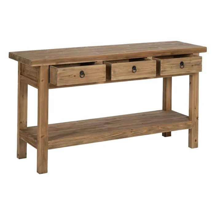 NATURAL PINE WOOD CONSOLE ENTRANCE 170 X 45 X 91 CM