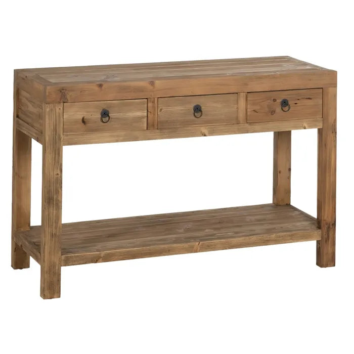 NATURAL PINE WOOD CONSOLE ENTRANCE 130 X 45 X 85 CM