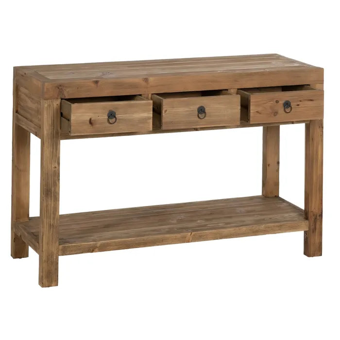 NATURAL PINE WOOD CONSOLE ENTRANCE 130 X 45 X 85 CM