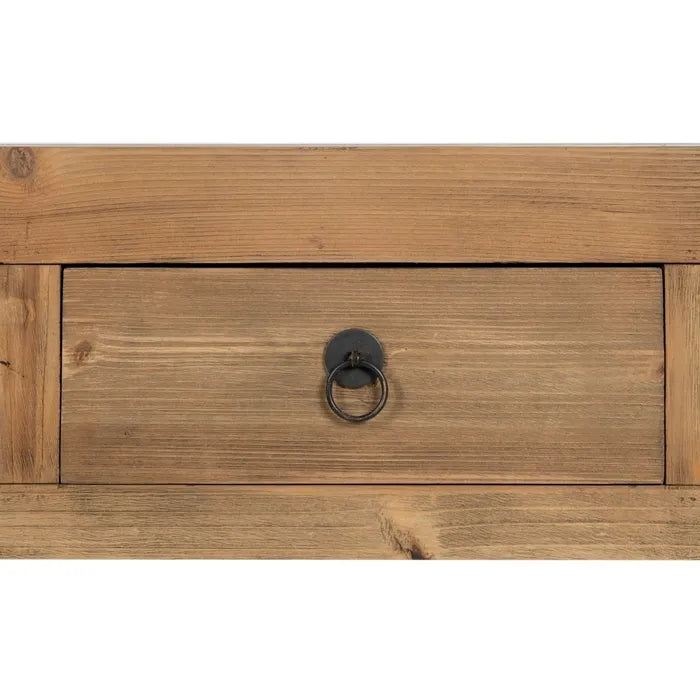 NATURAL PINE WOOD CONSOLE ENTRANCE 130 X 45 X 85 CM