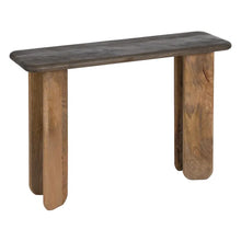 Carica l&#39;immagine nel visualizzatore di Gallery, NATURAL-BROWN CONSOLE MANGO WOOD 115 X 35 X 76 CM