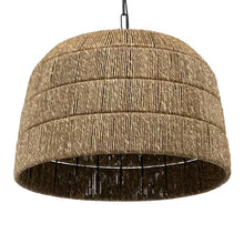 Carica l&#39;immagine nel visualizzatore di Gallery, CEILING LAMP NATURAL FIBER LIGHTING 51 X 51 X 39 CM