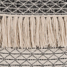 Carica l&#39;immagine nel visualizzatore di Gallery, BEIGE-BLACK COTTON CUSHION 45 X 45 CM