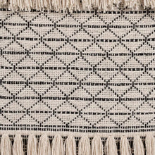 Carica l&#39;immagine nel visualizzatore di Gallery, BEIGE-BLACK COTTON CUSHION 45 X 45 CM