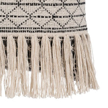 Carica l&#39;immagine nel visualizzatore di Gallery, BEIGE-BLACK COTTON CUSHION 45 X 45 CM