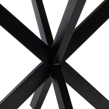 Charger l&#39;image dans la galerie, DINING TABLE NATURAL-BLACK WOOD-IRON 130 X 130 X 77 CM