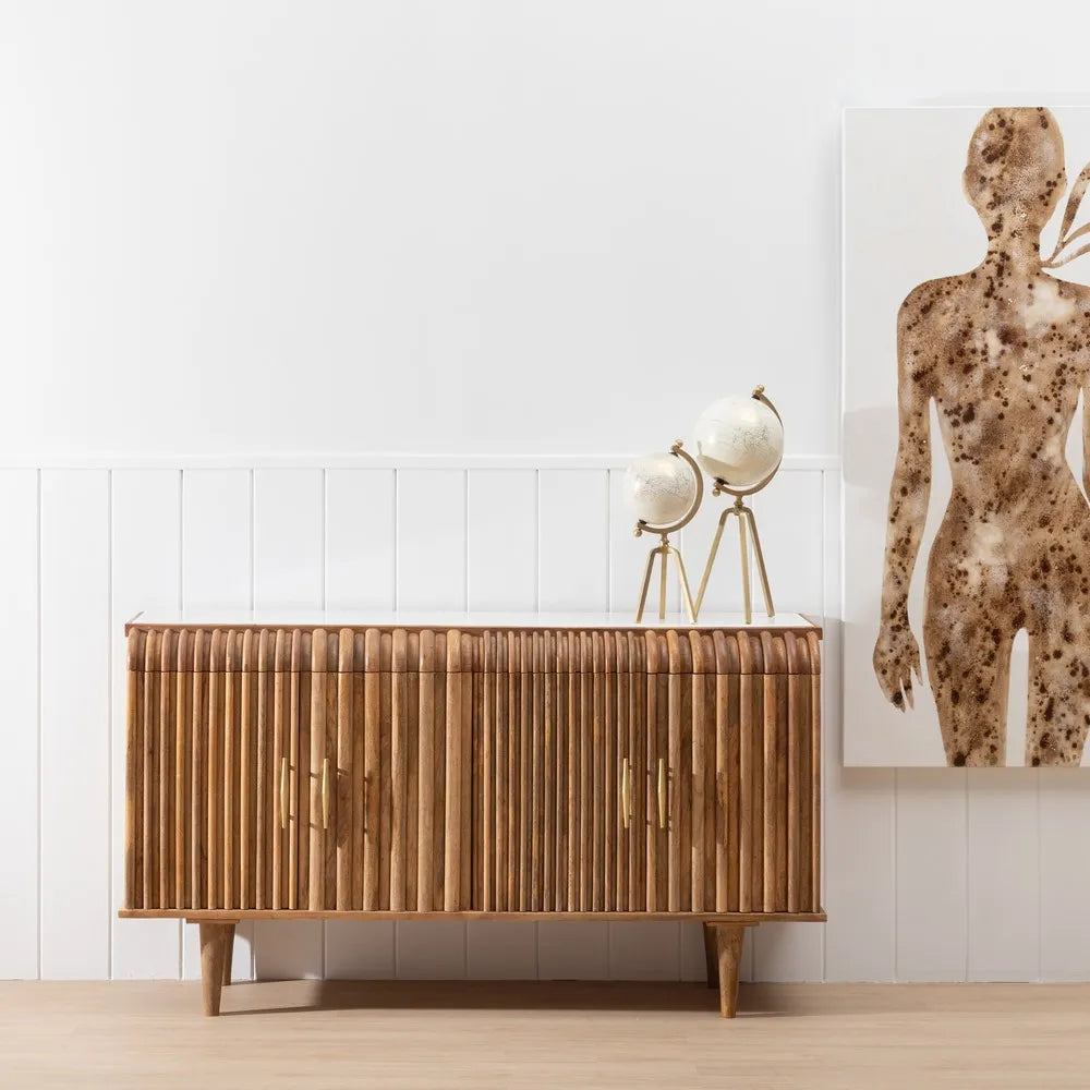 NATURAL SIDEBOARD MANGO WOOD  152 X 40 X 84.50 CM