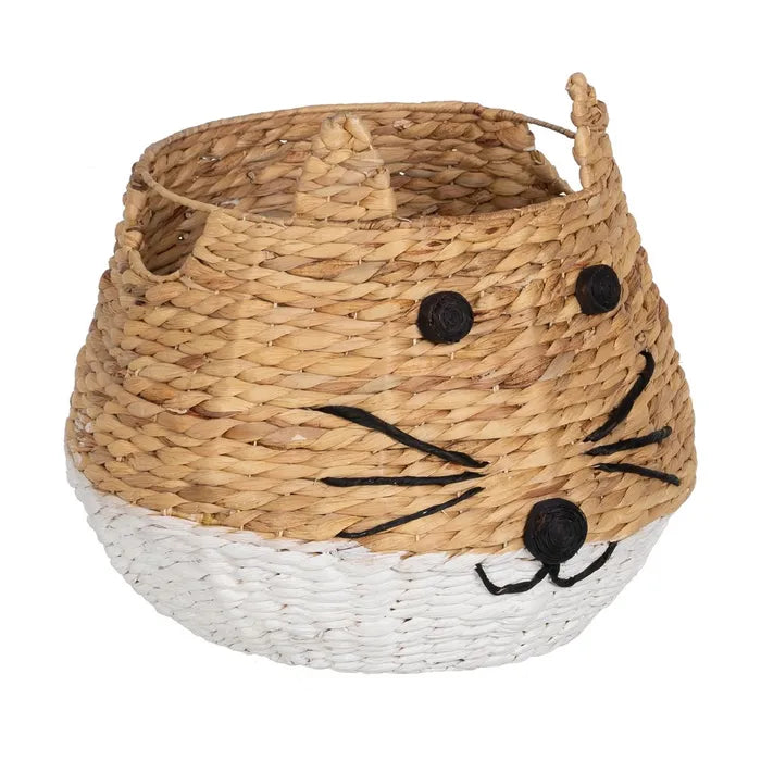 CHILDREN'S BASKET NATURAL FIBER DECORATION 41 X 41 X 38 CM