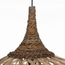 Carica l&#39;immagine nel visualizzatore di Gallery, CEILING LAMP NATURAL FIBER LIGHTING 80 X 80 X 62 CM