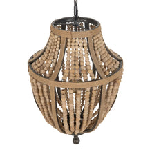 Cargar imagen en el visor de la galería, CEILING LAMP BEADING NATURAL WAY 44 X 43 X 72 CM