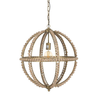 CEILING LAMP BEADING NATURAL WAY 54 X 54 X 54 CM