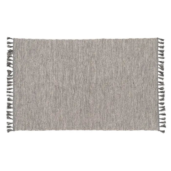 CARPET GREY POLYESTER-COTTON DECORATION 160 X 230 CM