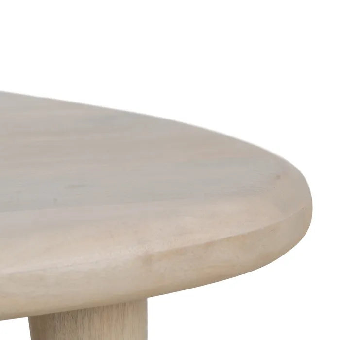 TABLE WHITE MANGO WOOD-MDF 110 X 64 X 34 CM