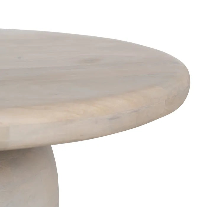 TABLE WHITE WOOD ROOM 75 X 75 X 35 CM