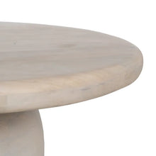 Carica l&#39;immagine nel visualizzatore di Gallery, TABLE WHITE WOOD ROOM 75 X 75 X 35 CM