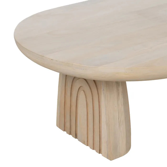 TABLE WHITE MANGO WOOD 107 X 71 X 38 CM