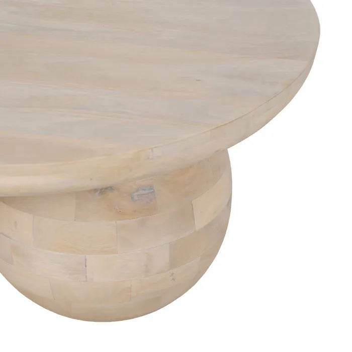 TABLE WHITE MANGO WOOD 107 X 71 X 38 CM