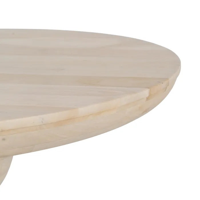 DINING TABLE WHITE MANGO WOOD 100 X 100 X 77 CM