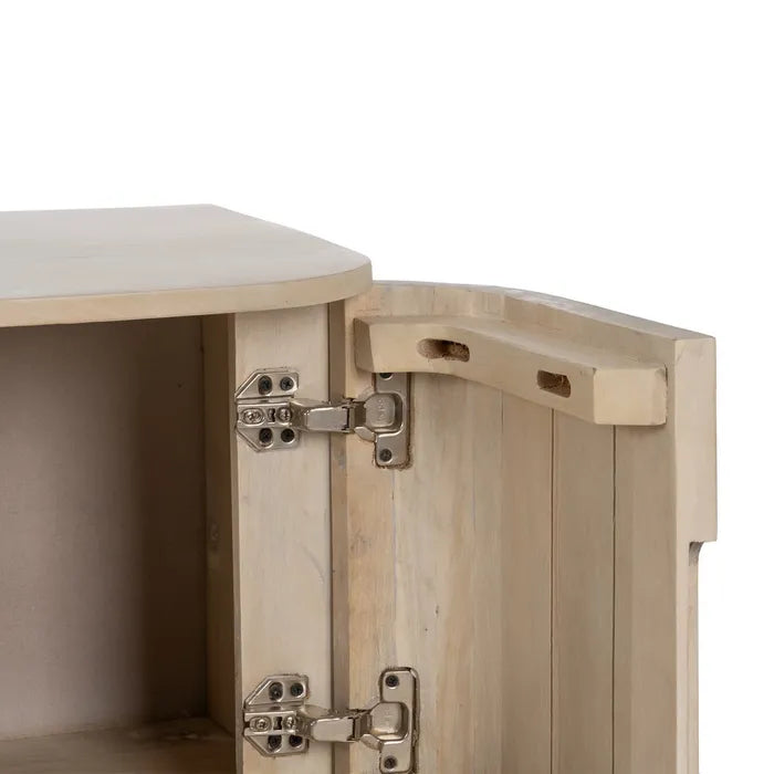 WHITE MANGO WOOD TV CABINET 140 X 40 X 58 CM