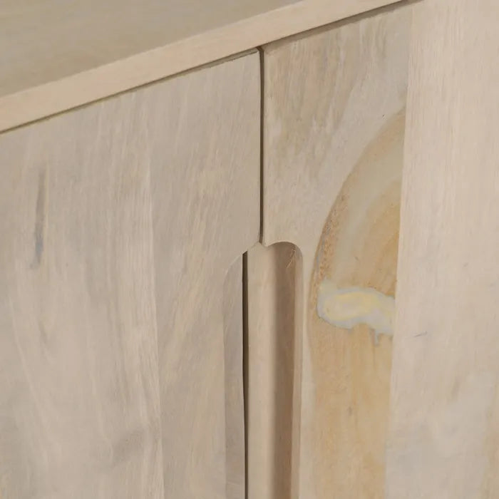 WHITE MANGO WOOD TV CABINET 140 X 40 X 58 CM