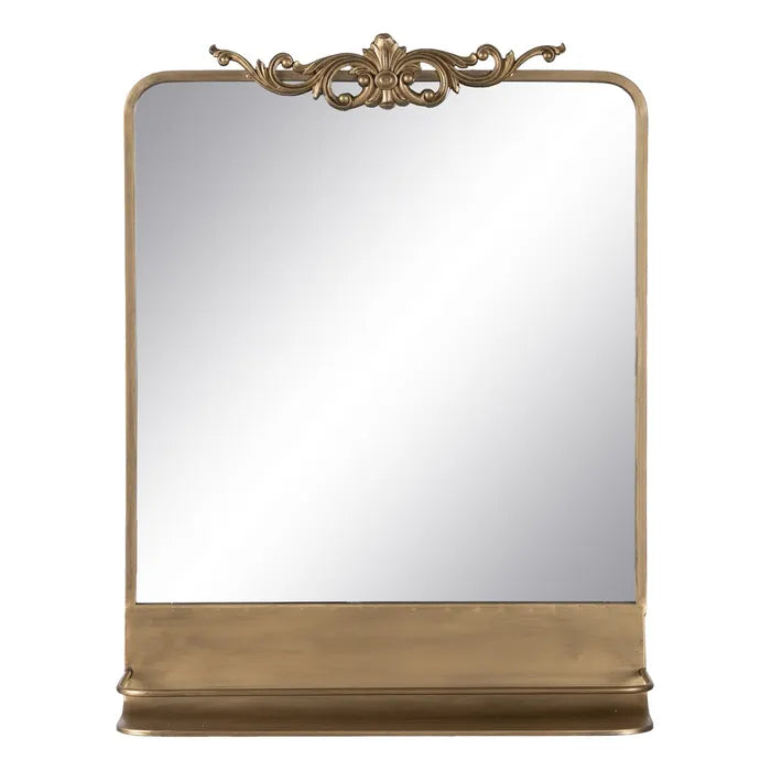 MIRROR AGED GOLD METAL-GLASS DECORATION 62 X 16 X 65 CM