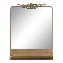 Carica l&#39;immagine nel visualizzatore di Gallery, MIRROR AGED GOLD METAL-GLASS DECORATION 62 X 16 X 65 CM