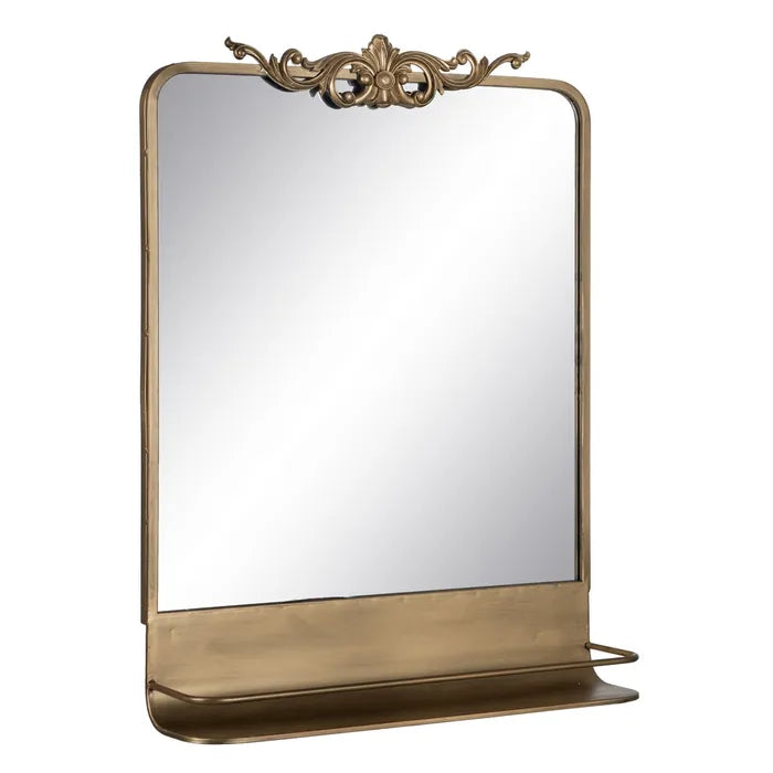 MIRROR AGED GOLD METAL-GLASS DECORATION 62 X 16 X 65 CM