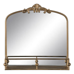 MIRROR AGED GOLD METAL-GLASS DECORATION 54 X 16,50 X 51 CM