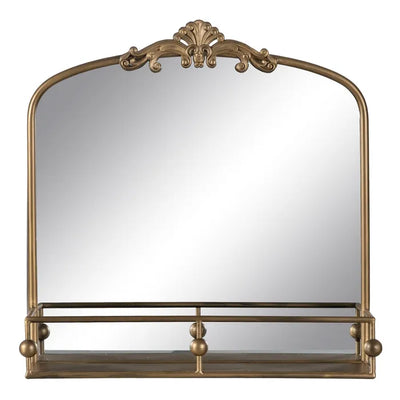 MIRROR AGED GOLD METAL-GLASS DECORATION 54 X 16,50 X 51 CM