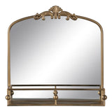 MIRROR AGED GOLD METAL-GLASS DECORATION 54 X 16,50 X 51 CM