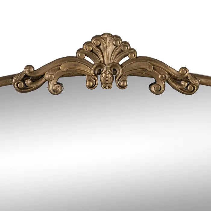 MIRROR AGED GOLD METAL-GLASS DECORATION 54 X 16,50 X 51 CM