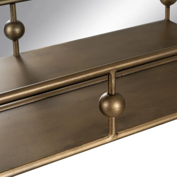 MIRROR AGED GOLD METAL-GLASS DECORATION 54 X 16,50 X 51 CM