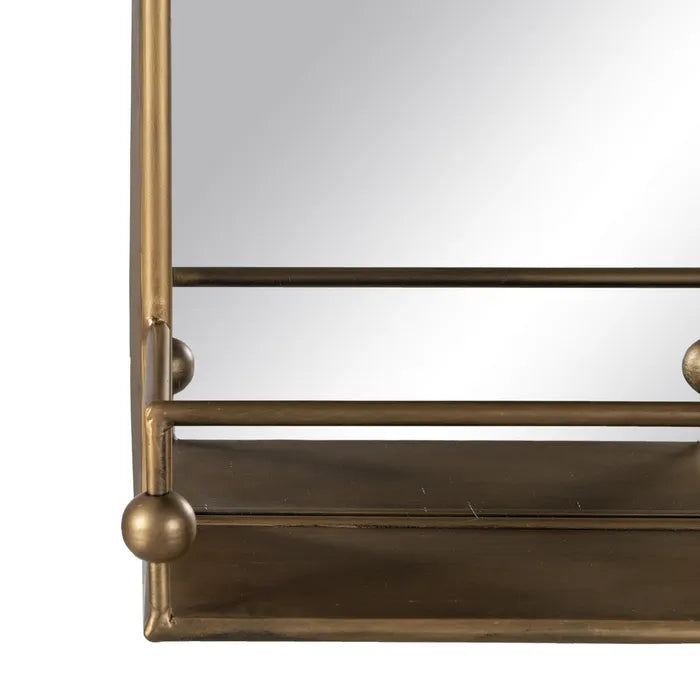 MIRROR AGED GOLD METAL-GLASS DECORATION 54 X 16,50 X 51 CM